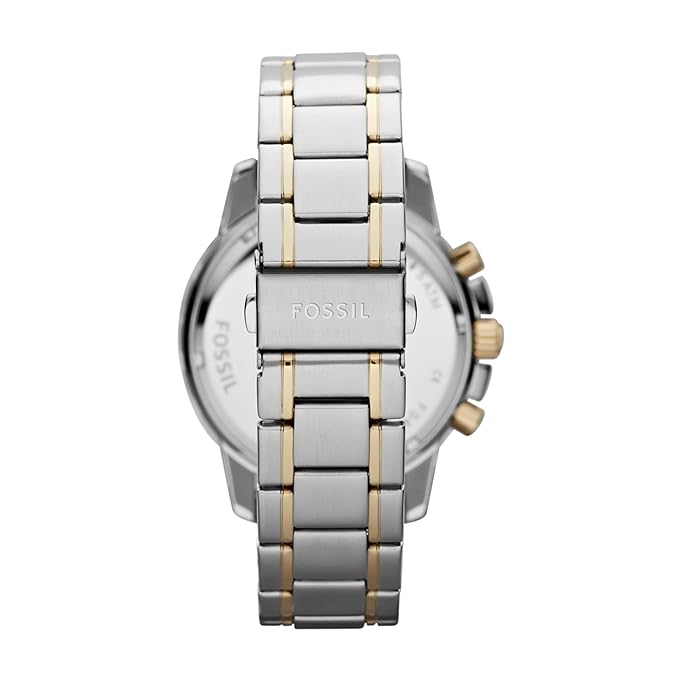 Fossil Analog White Dial Men's Watch-FS4795 Stainless Steel, Multicolor Strap - Image 3