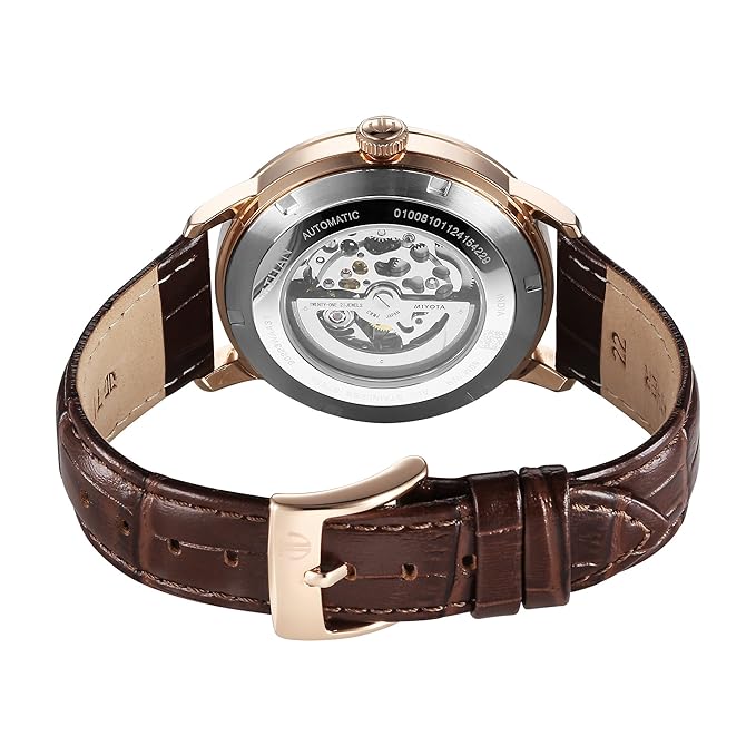 Fossil Men Leather Bronson Analog Black Dial Watch-Me3219, Band Color-Brown - Image 4